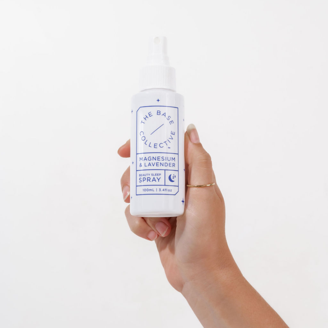 Magnesium Spray for Sleep, Beauty Sleep Spray by The Base Collective in hand