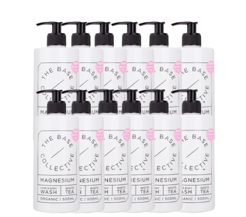 Magnesium body wash with white tea by The Base Collective multiple of 12 bottles