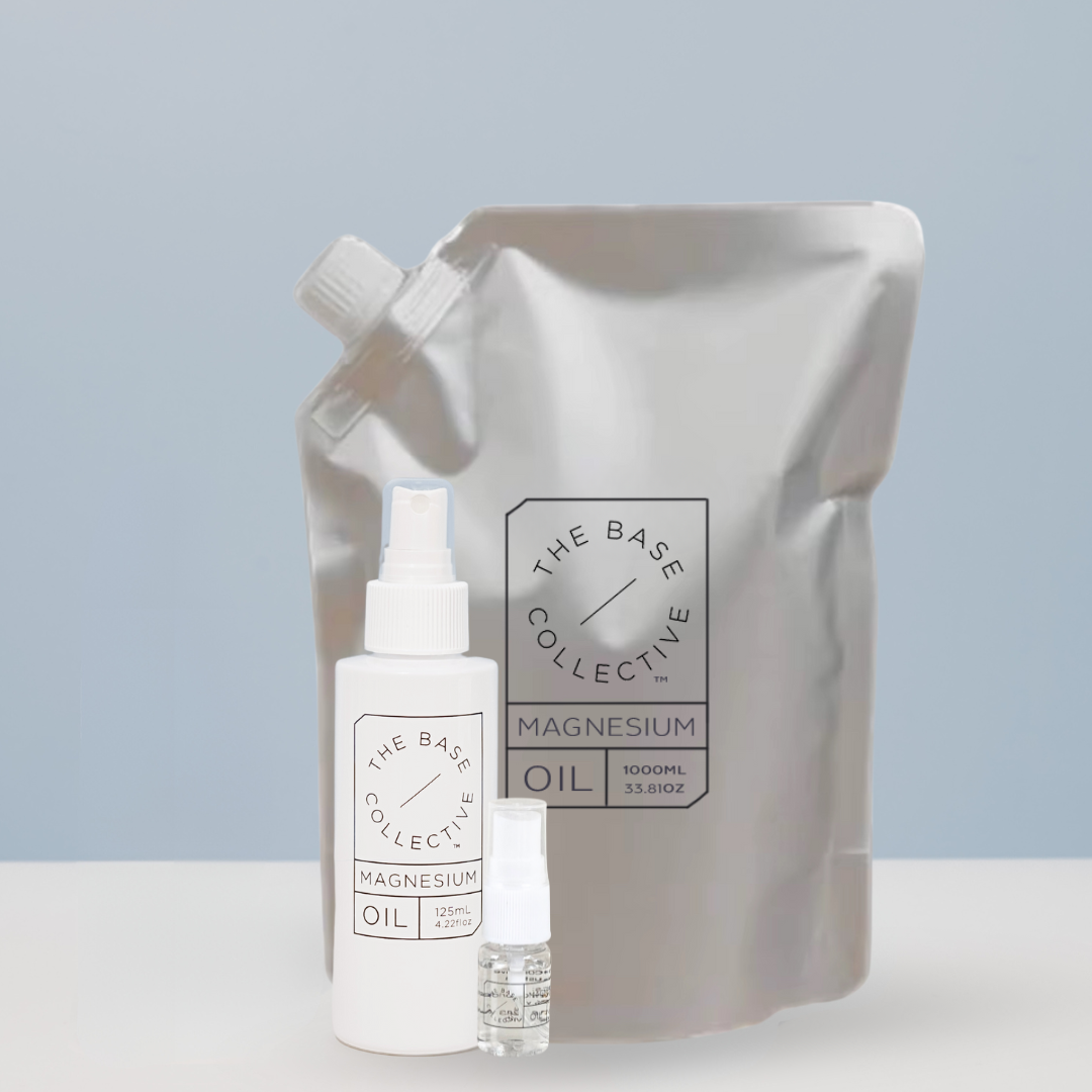 Magnesium silver refill pouch and magnesium bottle 