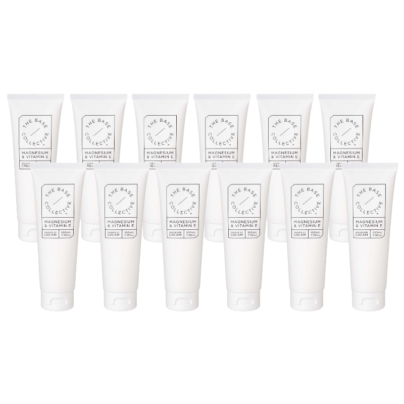 Magnesium Cream with Vitamin E by The Base Collective multiple of 12 tubes 