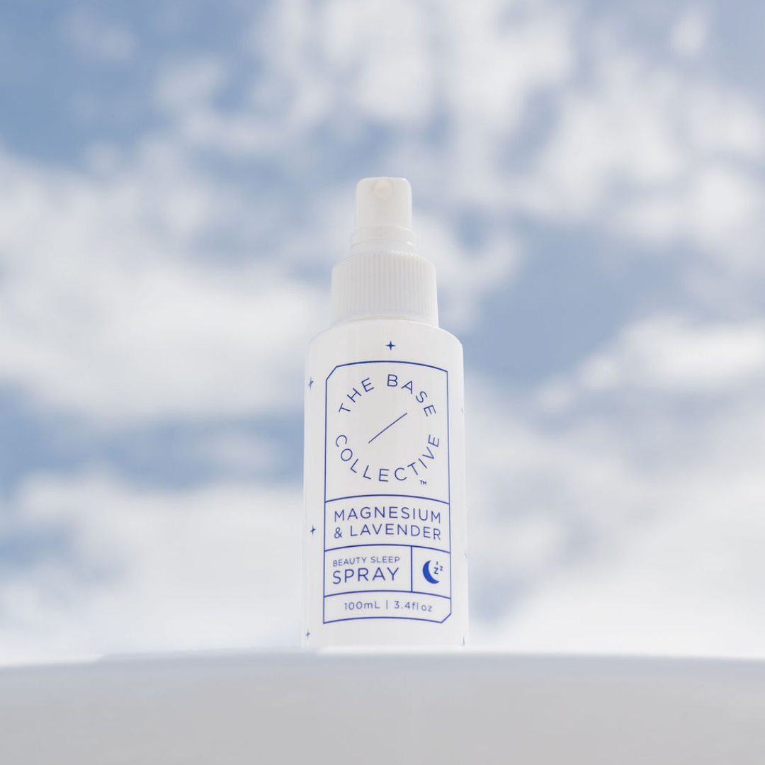 Magnesium Spray for Sleep, Beauty Sleep Spray by The Base Collective with Sky Background