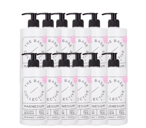 Magnesium body wash with white tea by The Base Collective multiple of 12 bottles 