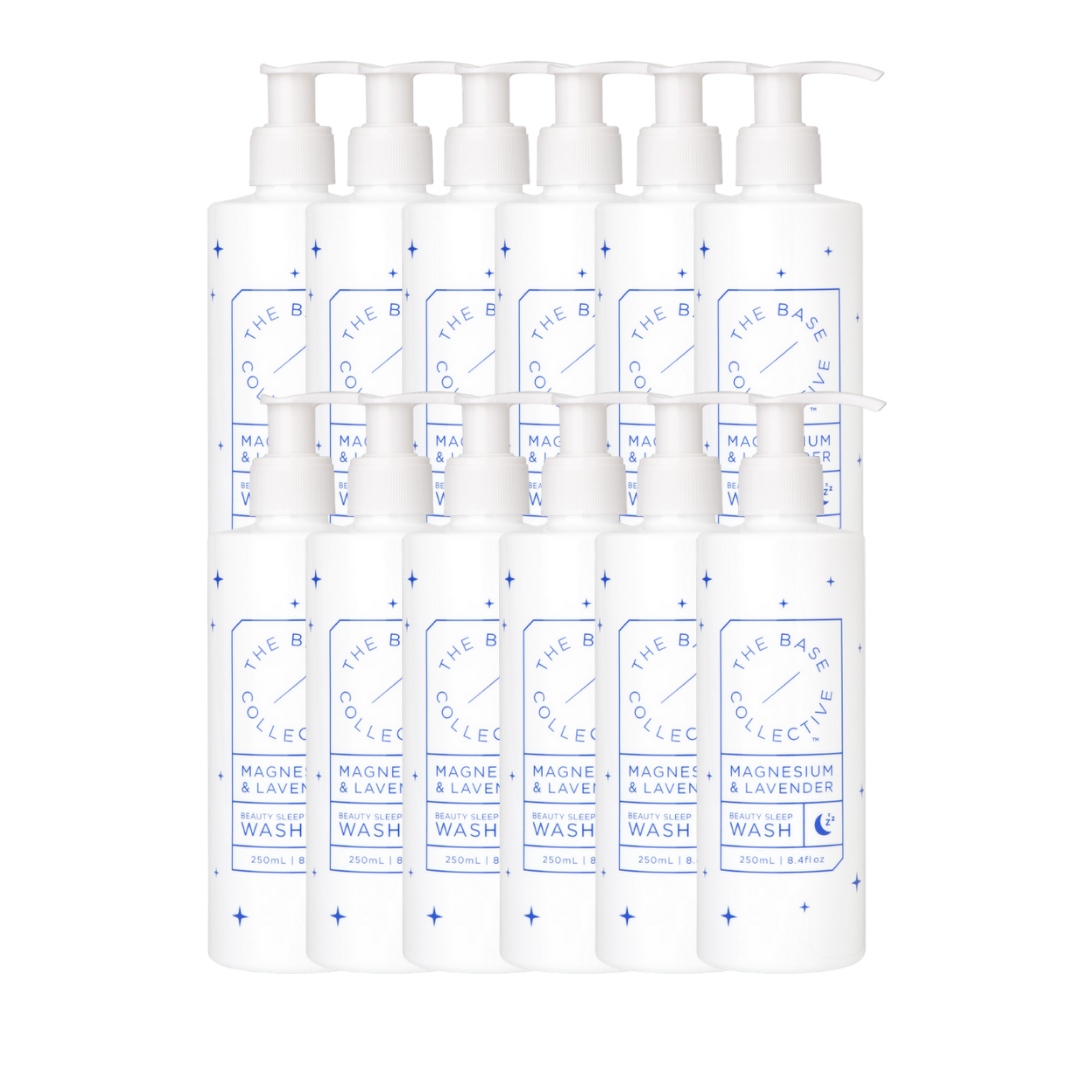 Magnesium Body Wash with Lavender and Chamomile, Beauty Sleep Wash by The Base Collective multiple of 12 bottles 
